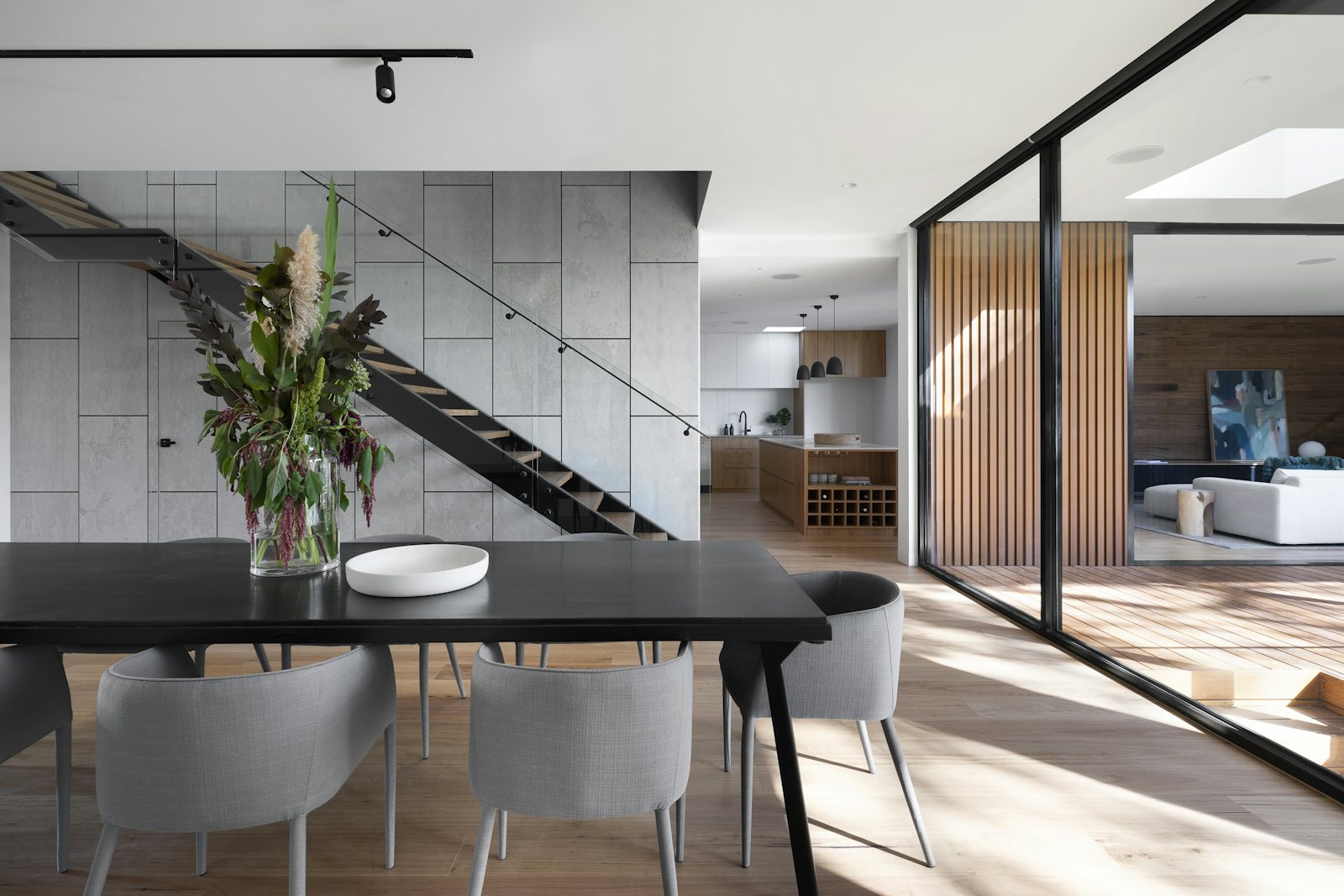 Finished modern interior by HB Design and Construction