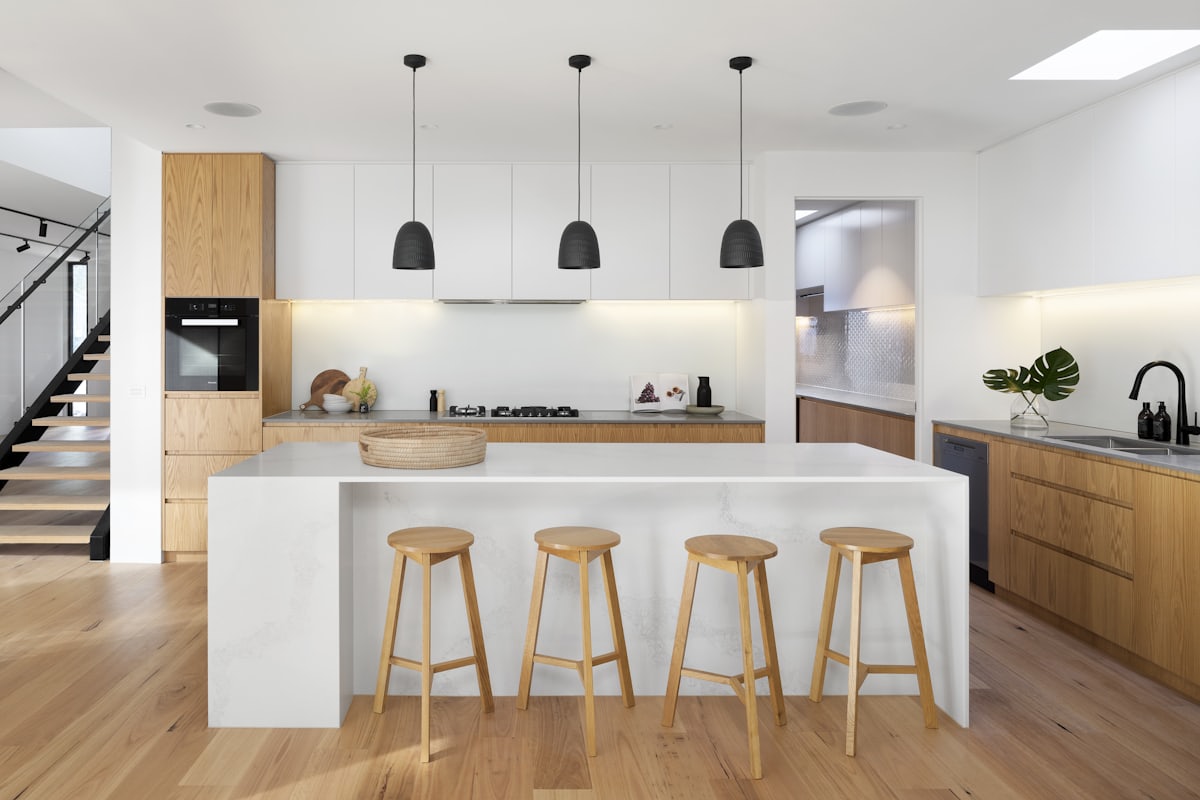 Renovated kitchen with island