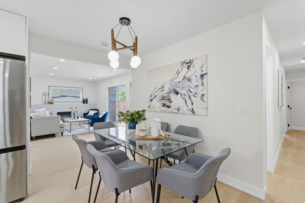 Dining area with view to family room