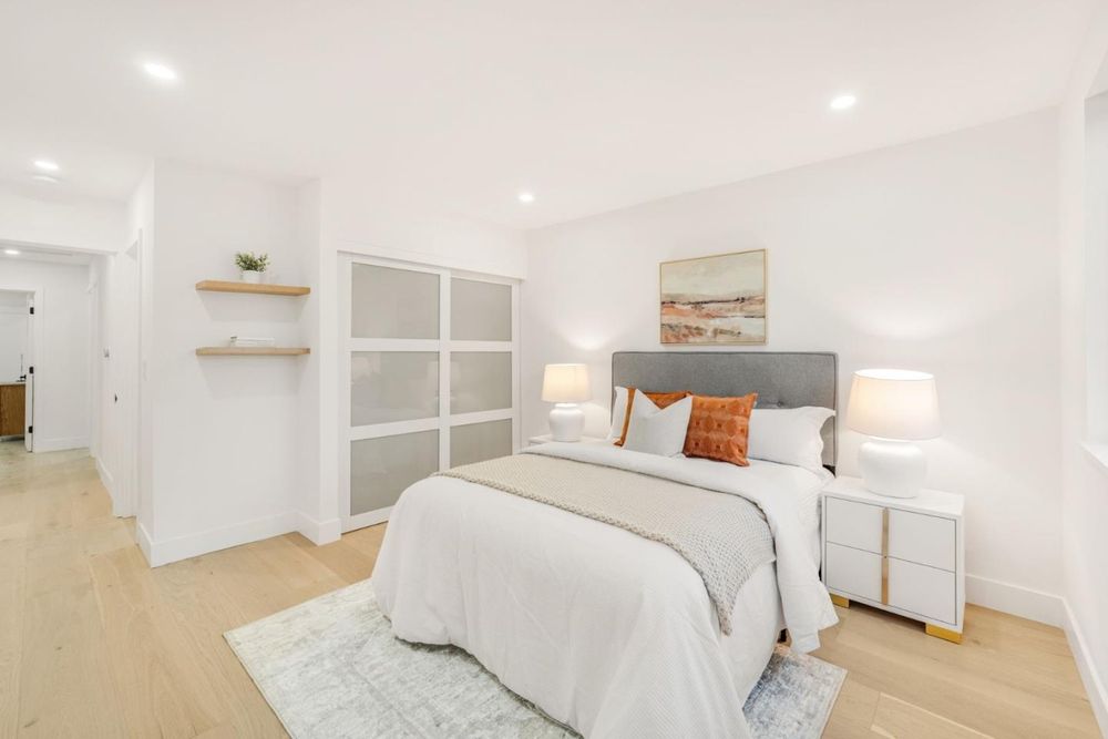 Staged guest bedroom